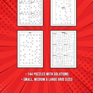 Bridges Puzzle Book for Adults: 144 Hashi Puzzles | 3 Different Grid Sizes